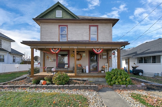 view of front of house featuring covered porch