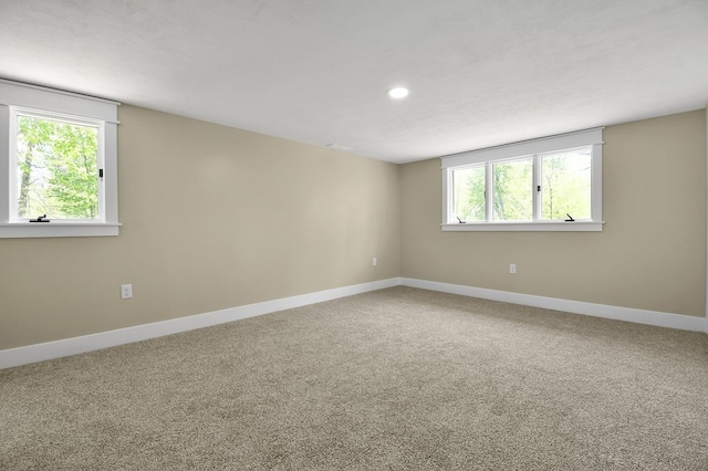 5616 Windfall Rd, Galion, OH 44833 - empty room featuring baseboards, carpet, and recessed lighting
