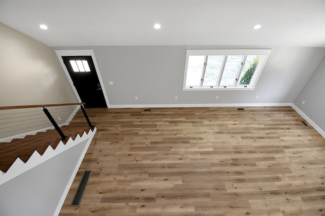 5616 Windfall Rd, Galion, OH 44833 - entryway featuring baseboards, wood finished floors, and recessed lighting
