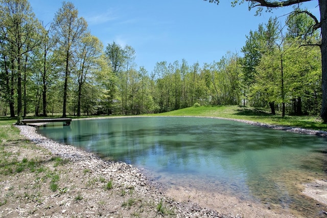 5616 Windfall Rd, Galion, OH 44833 - water view with a heavily wooded area