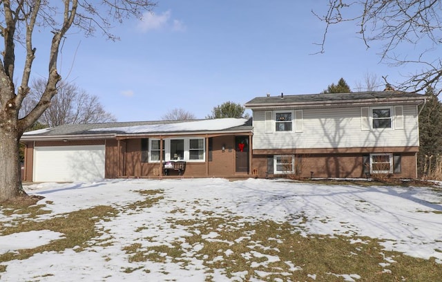 tri-level home featuring a garage