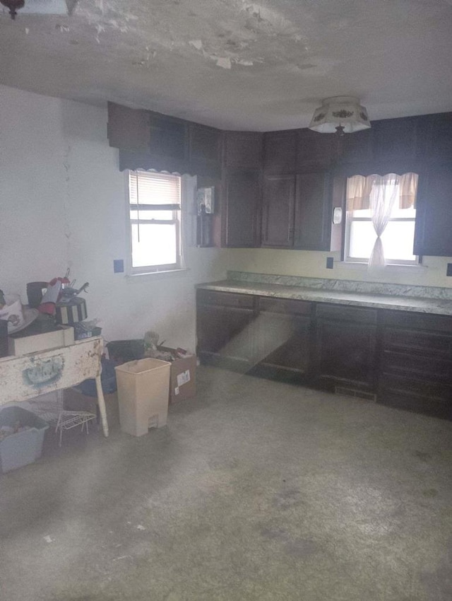 kitchen featuring a healthy amount of sunlight and concrete flooring