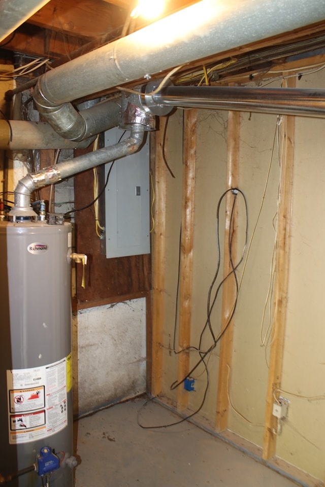 1192 Burger Ave, Mansfield, OH 44906 - utility room with gas water heater and electric panel