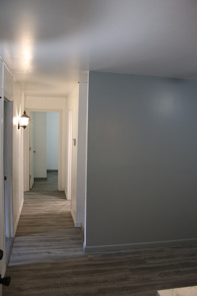 1192 Burger Ave, Mansfield, OH 44906 - hallway with dark wood-style flooring and baseboards