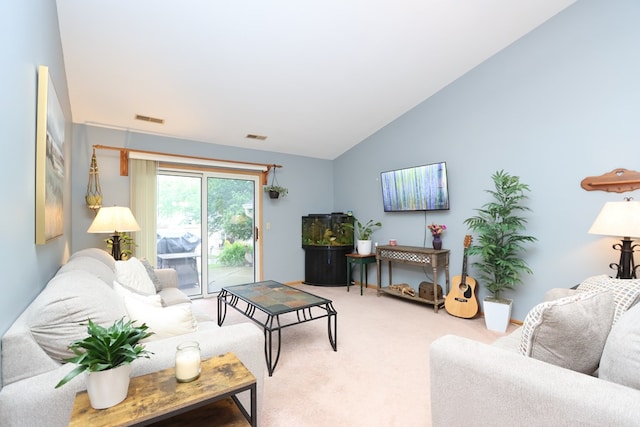1690 Riva Ridge Dr, Mansfield, OH 44904 - carpeted living area with lofted ceiling