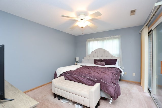 1690 Riva Ridge Dr, Mansfield, OH 44904 - bedroom with light colored carpet, baseboards, and ceiling fan