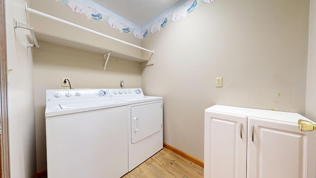62 Elmridge Rd, Mansfield, OH 44907 - laundry room with independent washer and dryer, light wood-type flooring, and baseboards