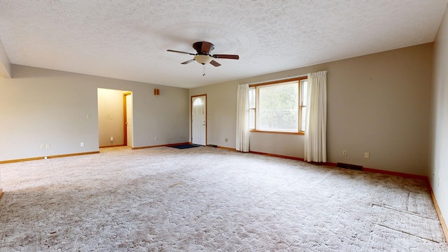62 Elmridge Rd, Mansfield, OH 44907 - carpeted spare room featuring ceiling fan, baseboards, and a textured ceiling