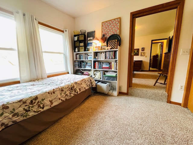 bedroom with carpet