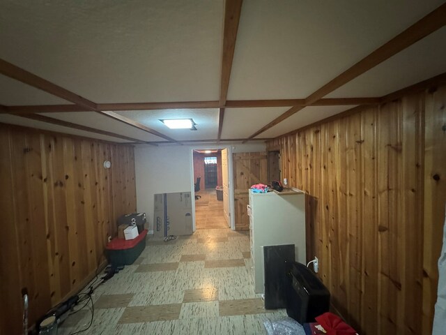 763 Sunnyside Dr, Galion, OH 44833 - finished basement with light flooring and wood walls