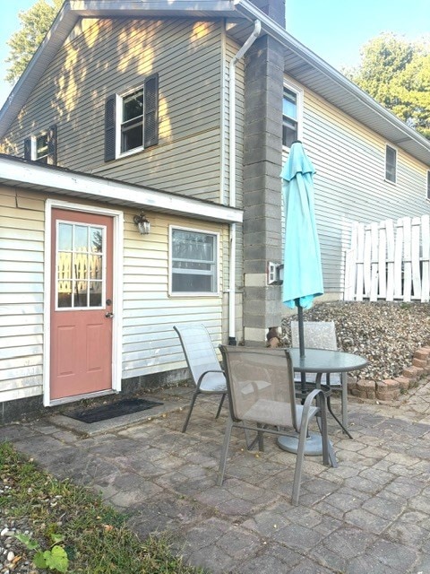 rear view of property with a patio