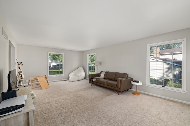 view of carpeted living room