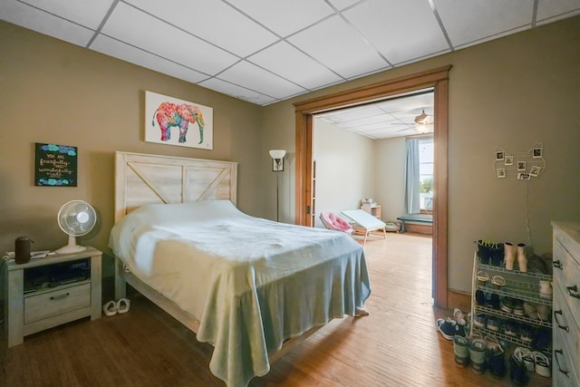 38 E Main St, Shelby, OH 44875 - bedroom with a drop ceiling and wood finished floors