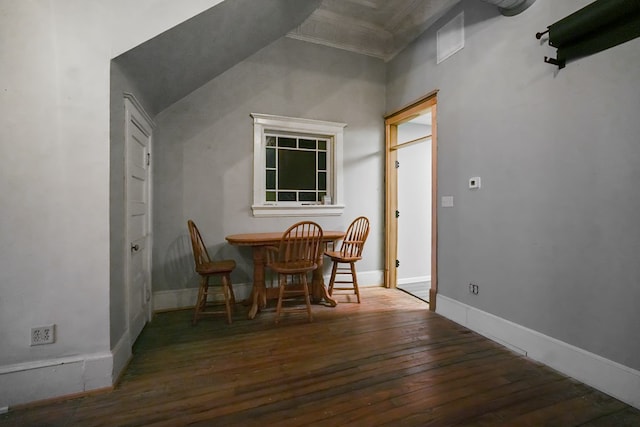 38 E Main St, Shelby, OH 44875 - dining space featuring hardwood / wood-style floors and ornamental molding