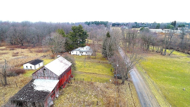 12039 Mcmanis Rd, Mount Vernon, OH 43050 - birds eye view of property with a rural view and a forest view