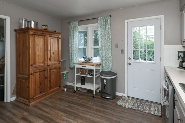 468 Clearview Rd, Mansfield, OH 44907 - doorway to outside with dark wood-type flooring and healthy amount of natural light
