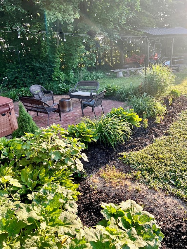 view of yard featuring a patio area