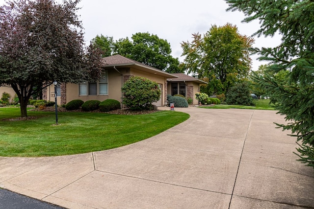 view of front of house with a front yard