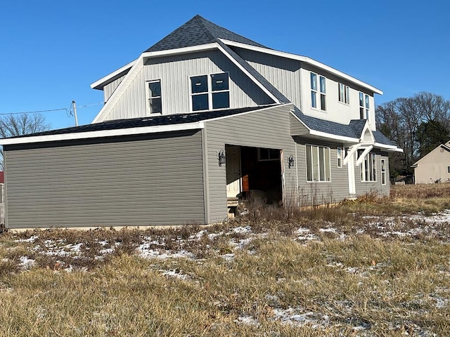 view of snowy exterior