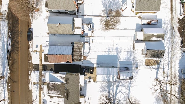 view of snowy aerial view