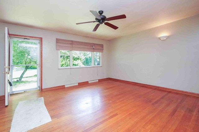 18373 Bentwood Dr, Doylestown, OH 44230 - spare room with light wood-style floors and ceiling fan