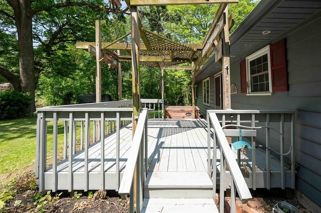 18373 Bentwood Dr, Doylestown, OH 44230 - wooden deck featuring a yard