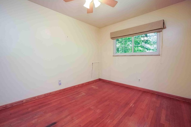 18373 Bentwood Dr, Doylestown, OH 44230 - spare room with wood finished floors and ceiling fan