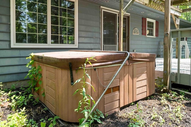 18373 Bentwood Dr, Doylestown, OH 44230 - deck with a hot tub