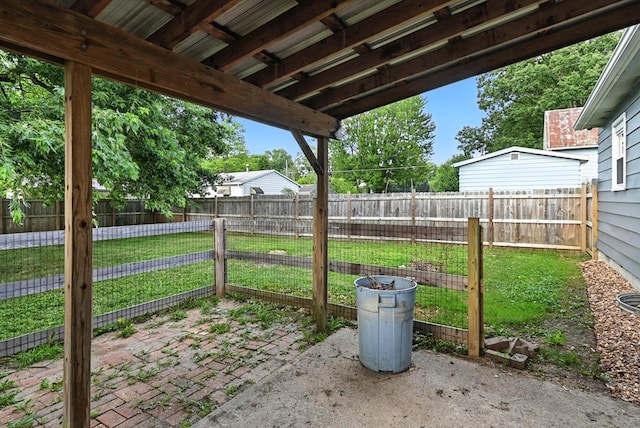 438 Mackey St, Galion, OH 44833 - fenced backyard featuring a patio