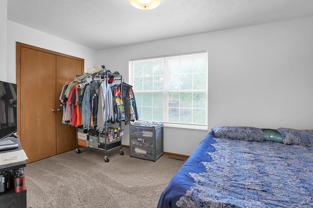528 N Mulberry St, Street, OH 44902 - bedroom with carpet, a closet, and a textured ceiling