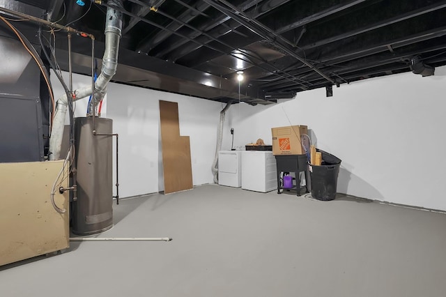 528 N Mulberry St, Street, OH 44902 - finished below grade area featuring independent washer and dryer and water heater