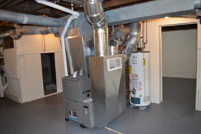 1211 S Sandusky Ave, Bucyrus, OH 44820 - utility room with gas water heater