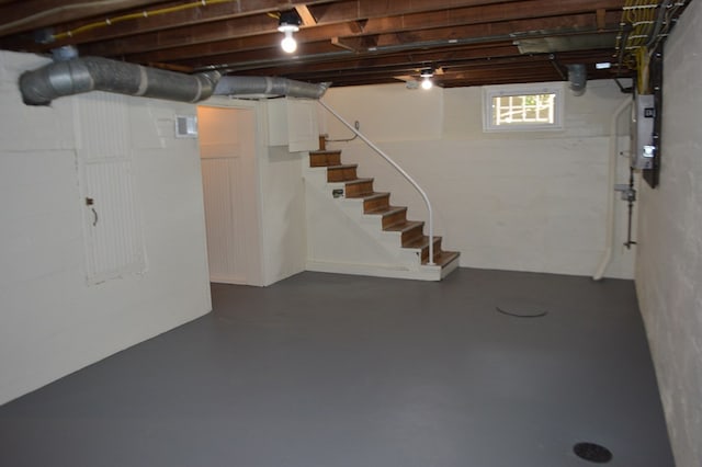 1211 S Sandusky Ave, Bucyrus, OH 44820 - below grade area with stairway