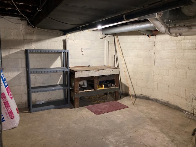 view of basement