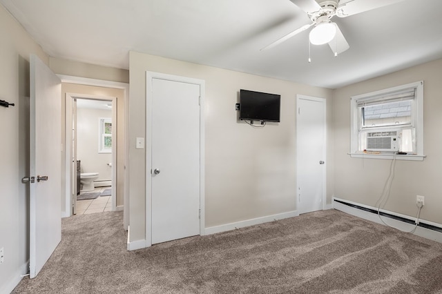 426 Charvid Ave, Mansfield, OH 44905 - unfurnished bedroom featuring carpet, multiple windows, cooling unit, and ceiling fan