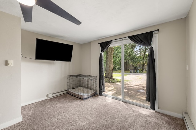 426 Charvid Ave, Mansfield, OH 44905 - unfurnished living room with carpet floors and baseboard heating
