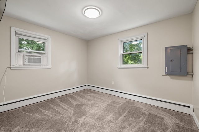 426 Charvid Ave, Mansfield, OH 44905 - spare room featuring electric panel, carpet, and cooling unit