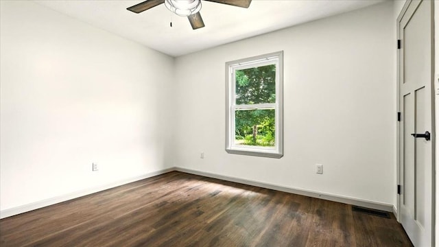 3306 Township Rd Unit 221, Marengo, OH 43334 - empty room with dark wood-type flooring and ceiling fan