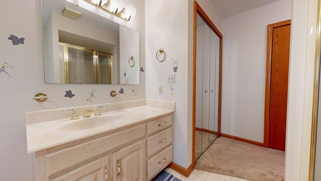 621 Heidi Ln, Mansfield, OH 44904 - bathroom with vanity and a shower with door
