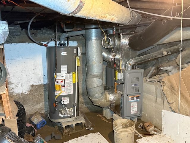 122 N Cole St, Lima, OH 45805 - utility room featuring gas water heater