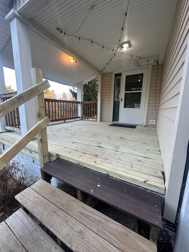view of wooden deck