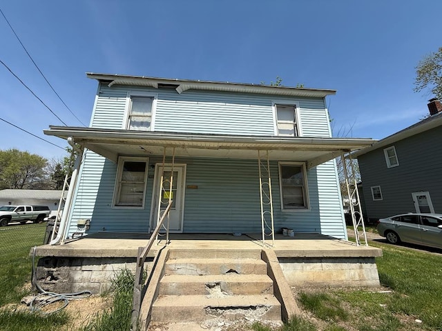 view of front of property with a porch