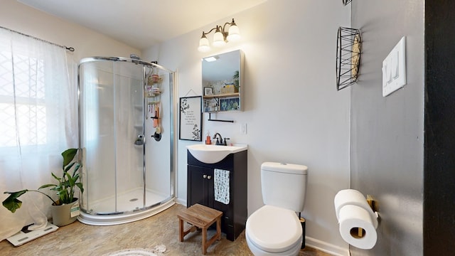 41 Auburn Ave, Shelby, OH 44875 - full bath featuring a shower stall, vanity, and wood finished floors