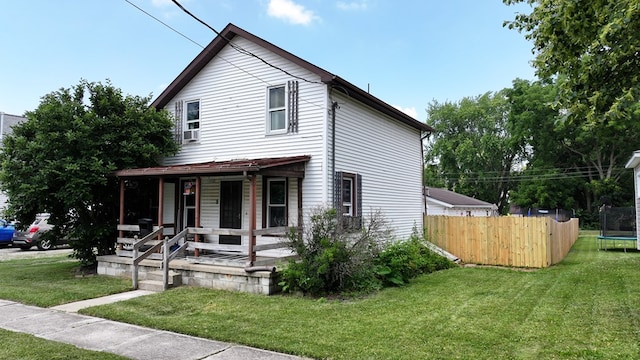 41 Auburn Ave, Shelby, OH 44875 - traditional-style home featuring a trampoline and covered porch