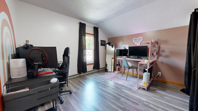 41 Auburn Ave, Shelby, OH 44875 - office space featuring lofted ceiling, wood finished floors, and baseboard heating