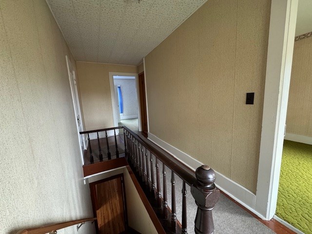 3649 Nazor Rd, Crestline, OH 44827 - staircase featuring carpet