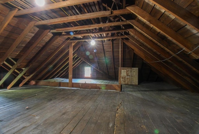 view of attic