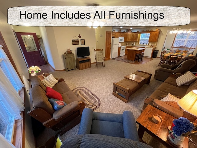 view of carpeted living room