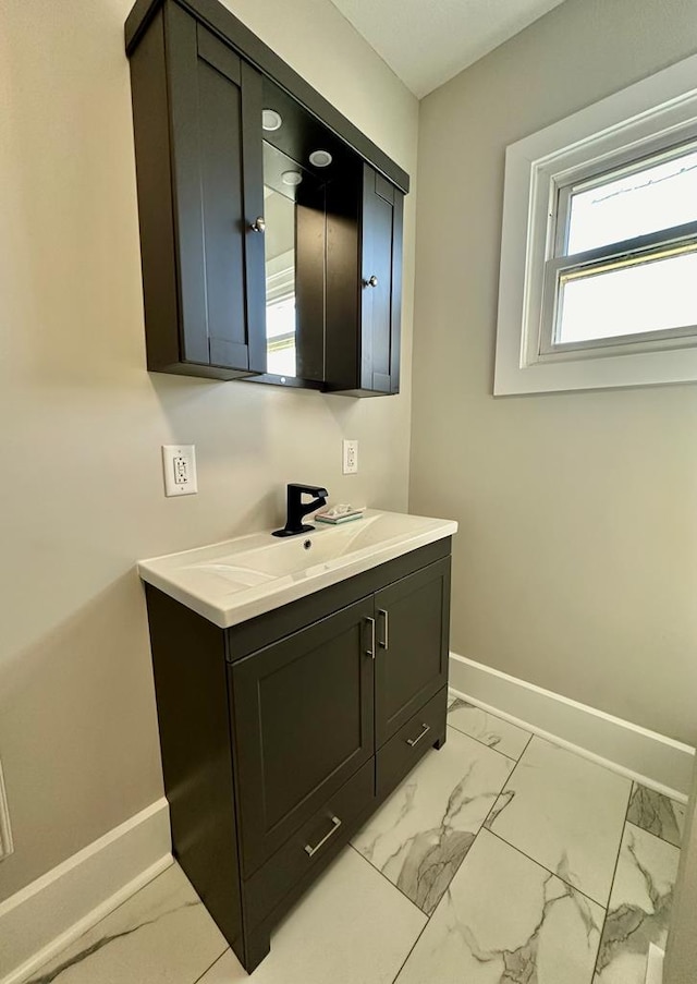 bathroom featuring vanity