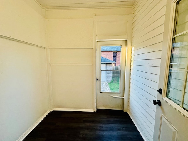 interior space featuring dark hardwood / wood-style flooring